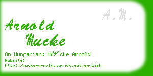 arnold mucke business card